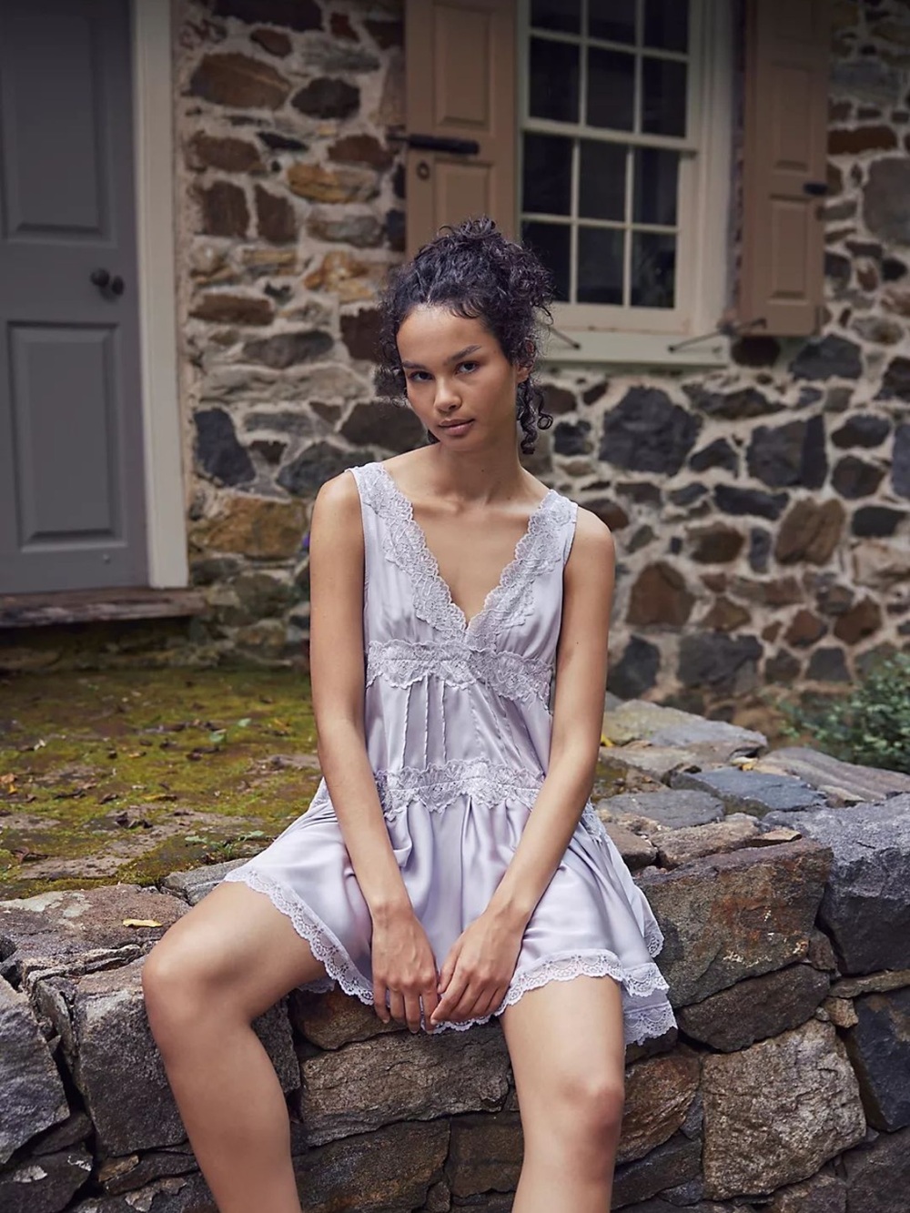 Free People In This Groove Mini Slip Dress